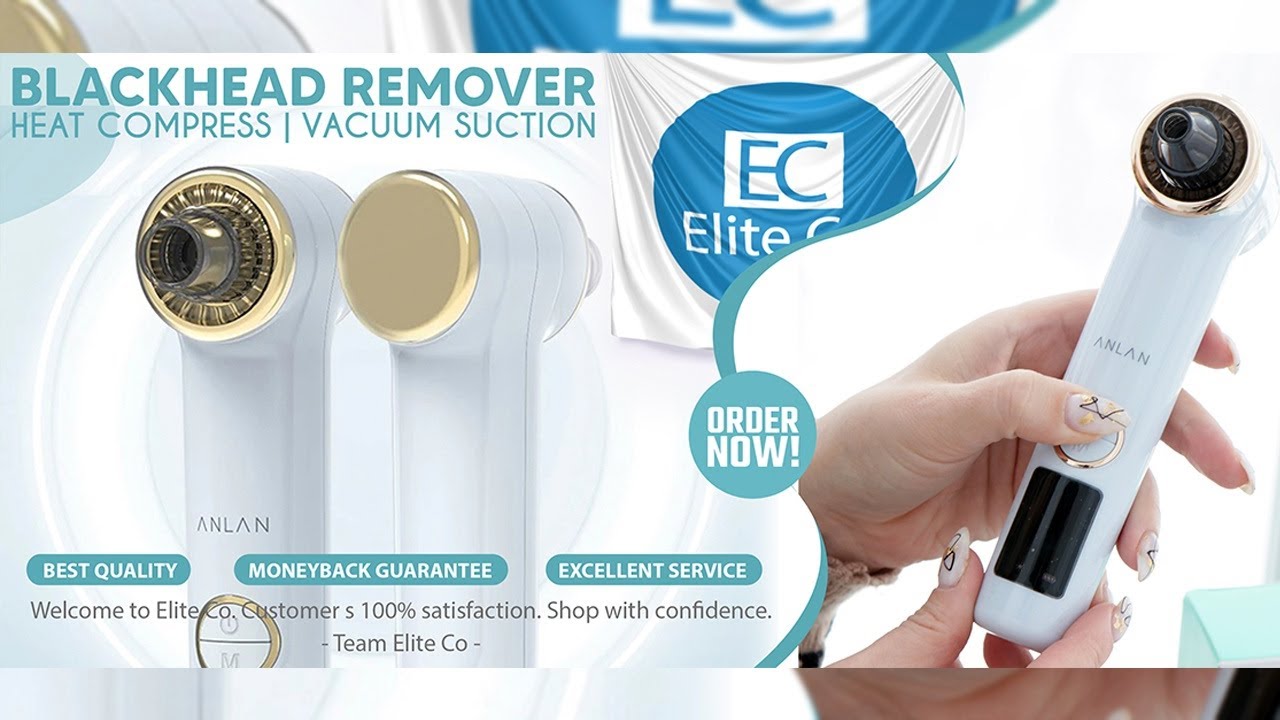 Hot Heat Electric Blackhead Acne Remover Face Pore Cleaner Vacuum Electric Heated Suction Tool