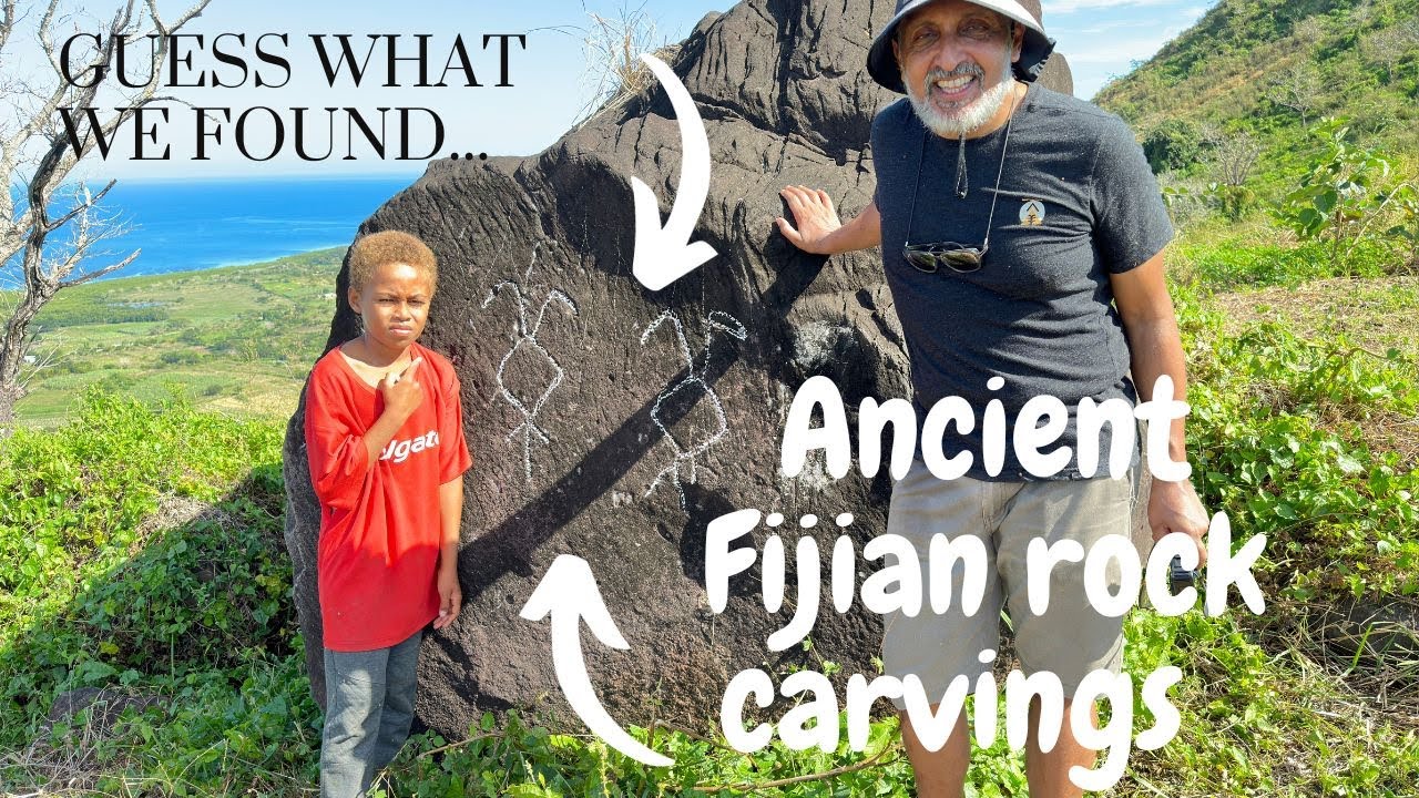 Ancient Fijian Petroglyphs or Rock Carvings