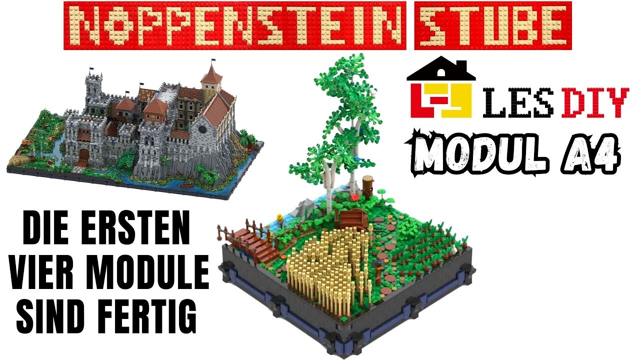 Teil 4 Lesdiy Mittelalterliches Burg Moc Modul A4 | Die ersten 4 Module sind fertig | Sir Perceval