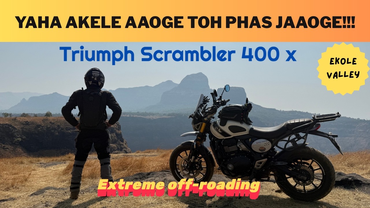 बिना मदत के निकलना मुश्किल था 🥵 । EKOLE VALLEY vs Triumph Scrambler 400 x 🚀 अकेले आओगे तो फस जाओगे