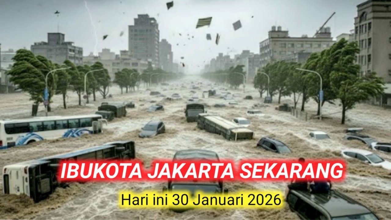 BANJIR JAKARTA TERKINI, HINGGA SEATAP RUMAH,53 RT TENGGELAM