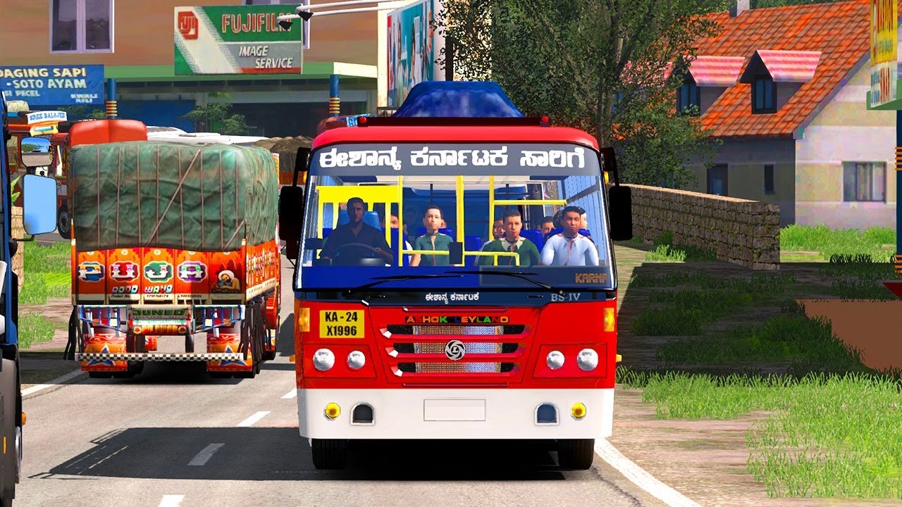 Karnataka SRTC Bus | Hubli to Mangalore | ETS2 with Bus Mod