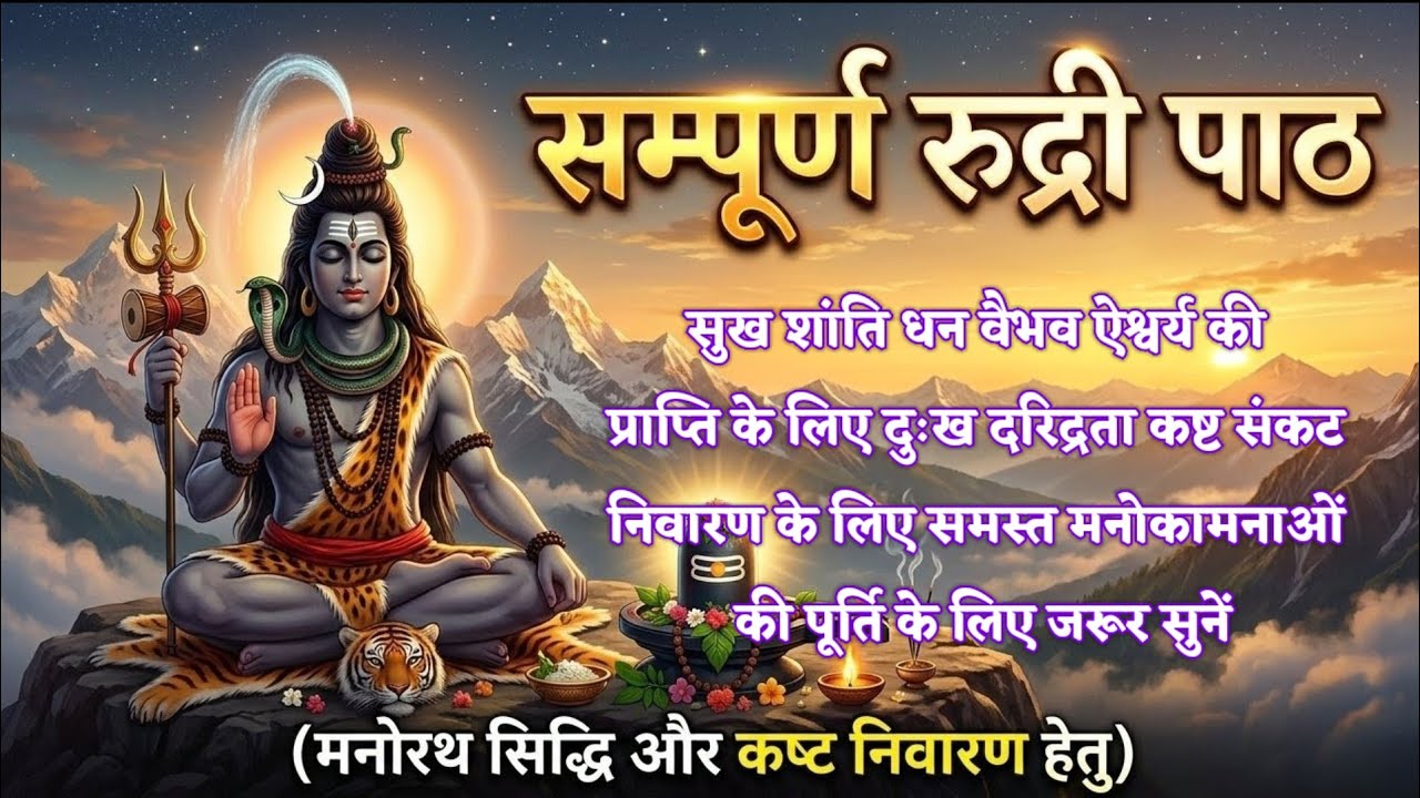 Complete Rudri Path with Lyrics | सम्पुर्ण रुद्री पाठ | rudri path full