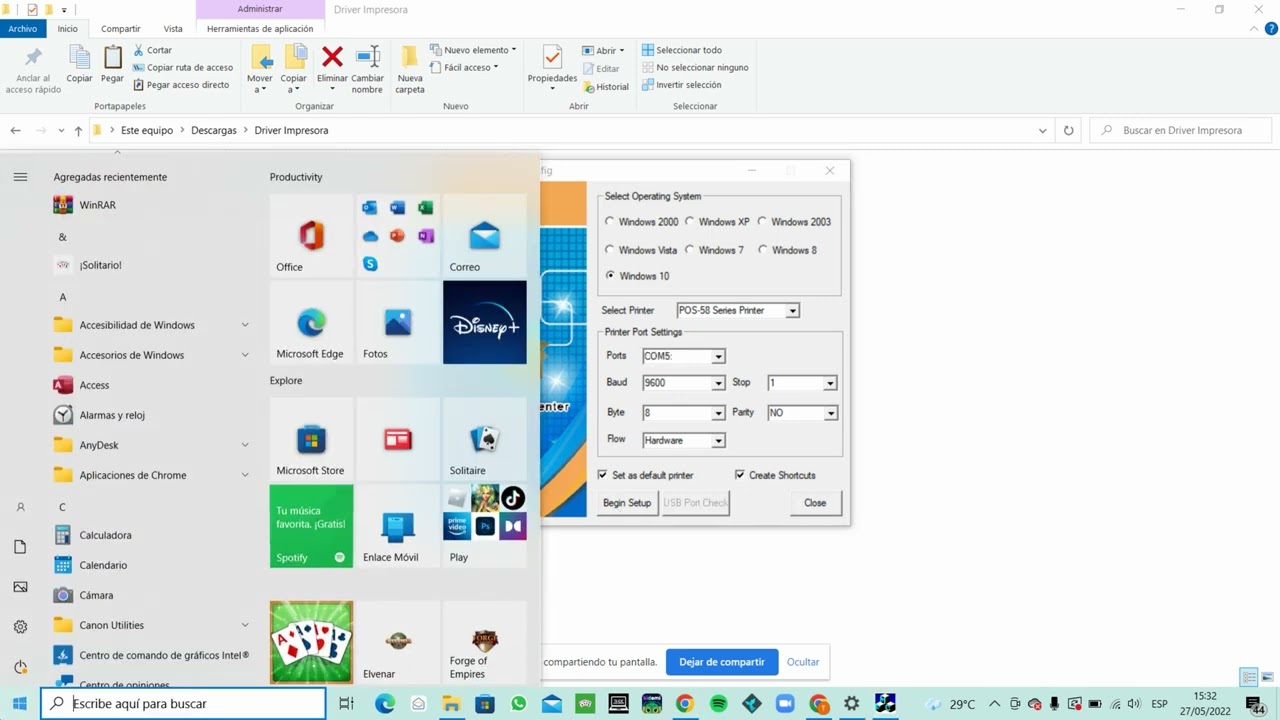 Configuración de impresora térmica bluetooth desde PC