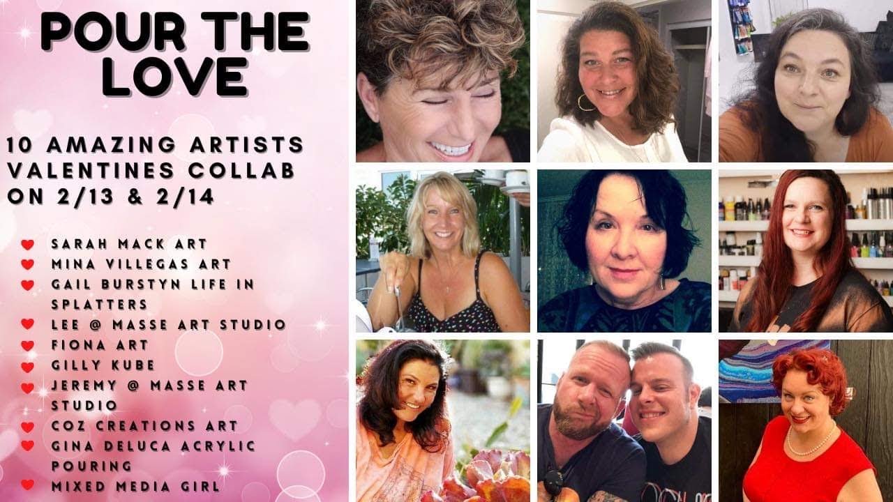 VALENTINES DAY SPECIAL~POUR THE LOVE~10 AWESOME ACRYLIC ARTIST HUGE COLLABORATION MUST WATCH VIDEOS