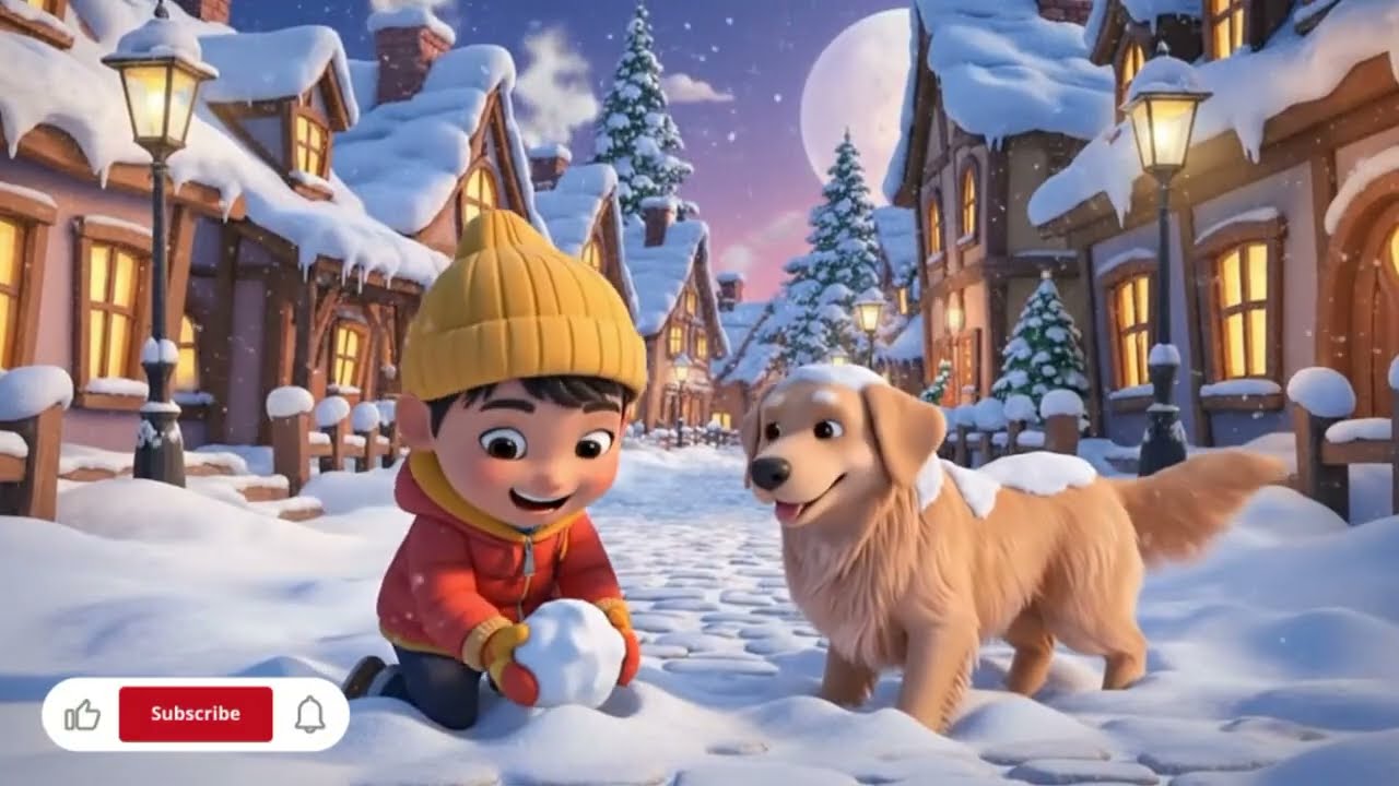 Little Girl and Grandmother Snowy Day ❄️🌨️ Ai Video 