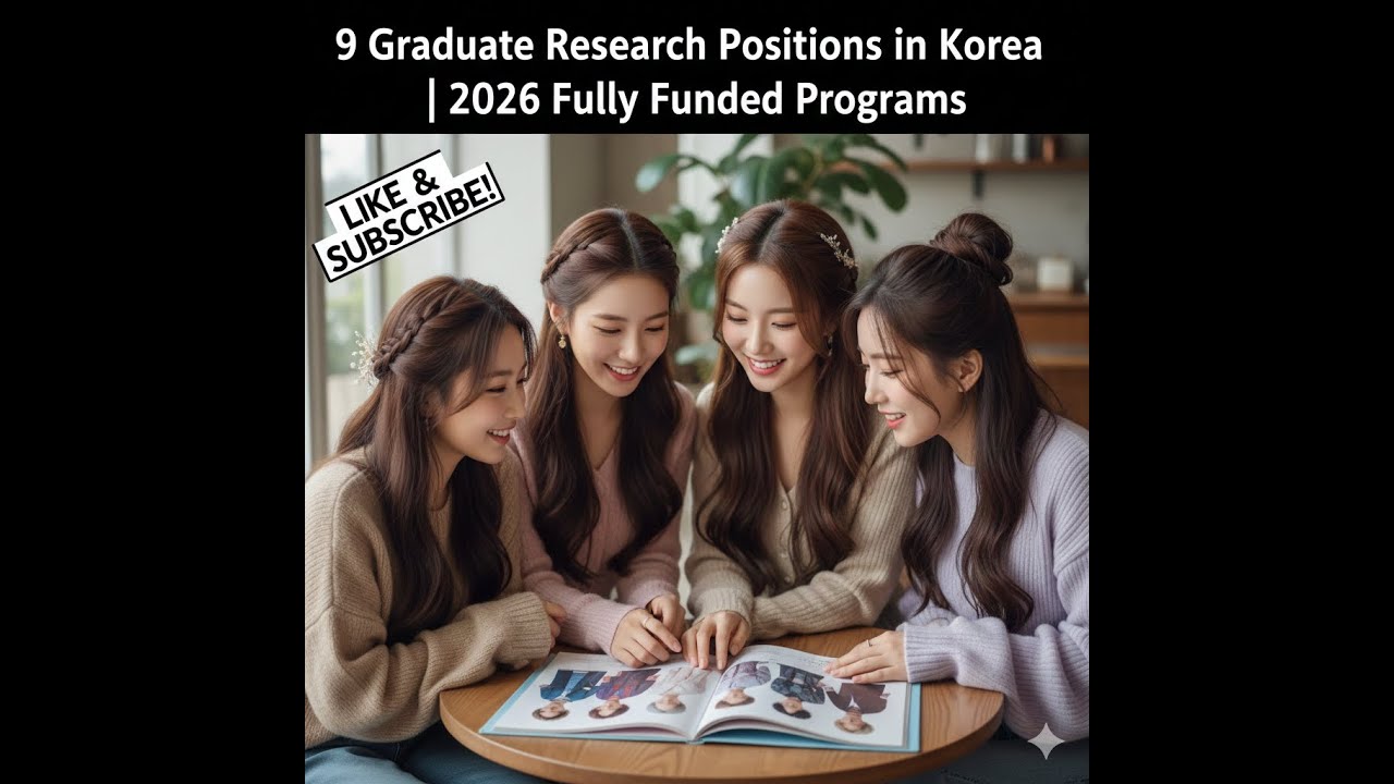 Fully Funded Scholarships and Graduate Research Positions in Korea | 2026 Fully Funded Programs