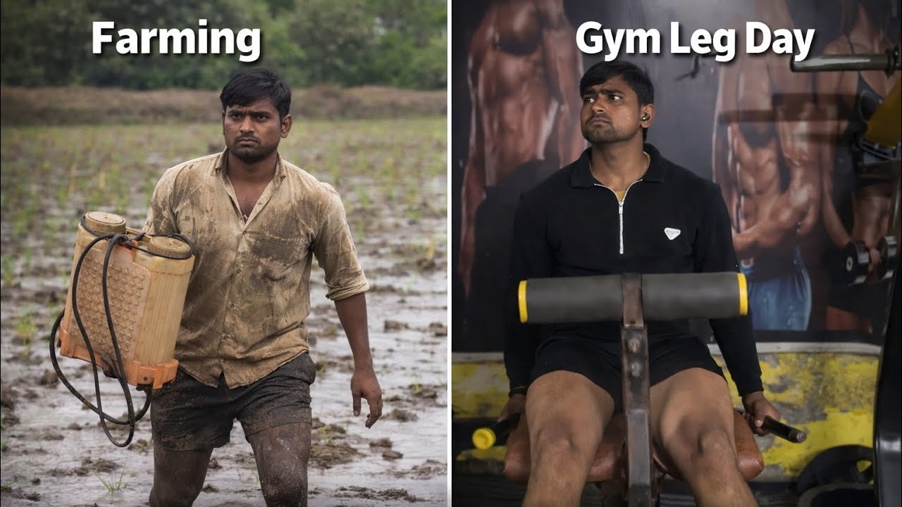 Farming  vs gym lag day  19 /365 log vlog