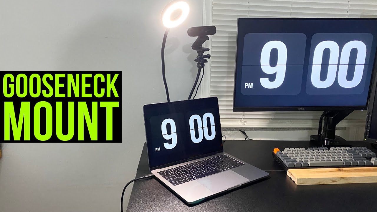 Gooseneck Camera Mount with Ring Light