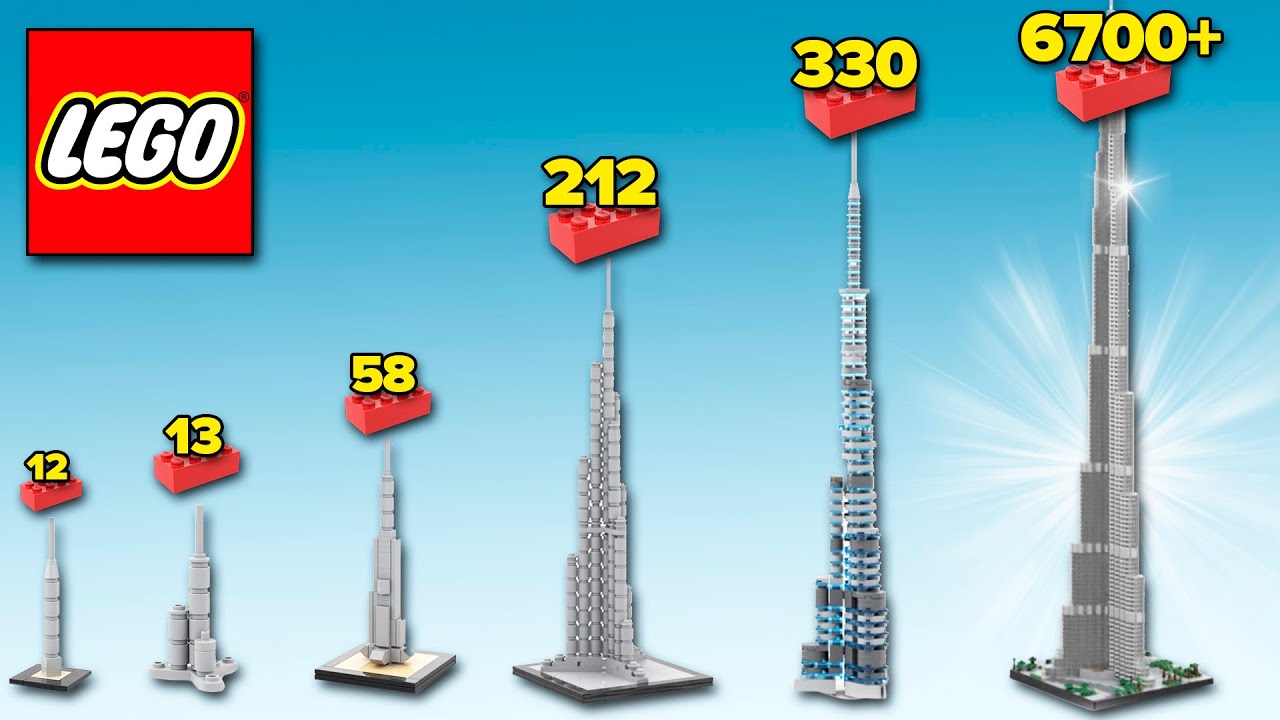 LEGO Burj Khalifa in Different Scales | Comparison