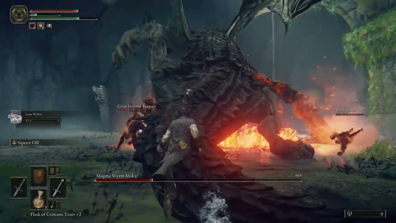 ELDEN RING™lvl1 magma wyrm makar fight