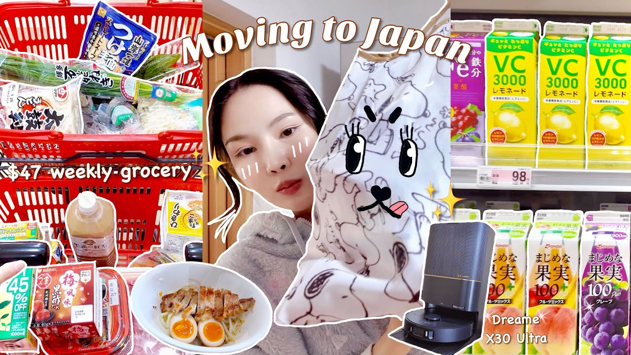 🍳MOVING TO JAPAN, TOKYO Ep. 7✨ $47 weekly grocery at Low Cost Supermarket in Tokyo🇯🇵Dreame X30 Ultra