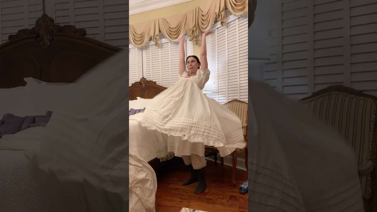 Getting dressed in an 1860s Ballgown