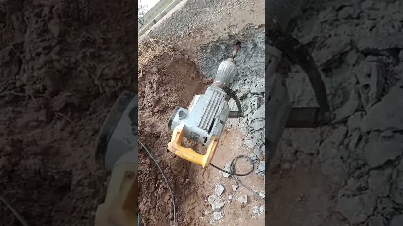 #it amazing skills work of Jack hamburing road construction