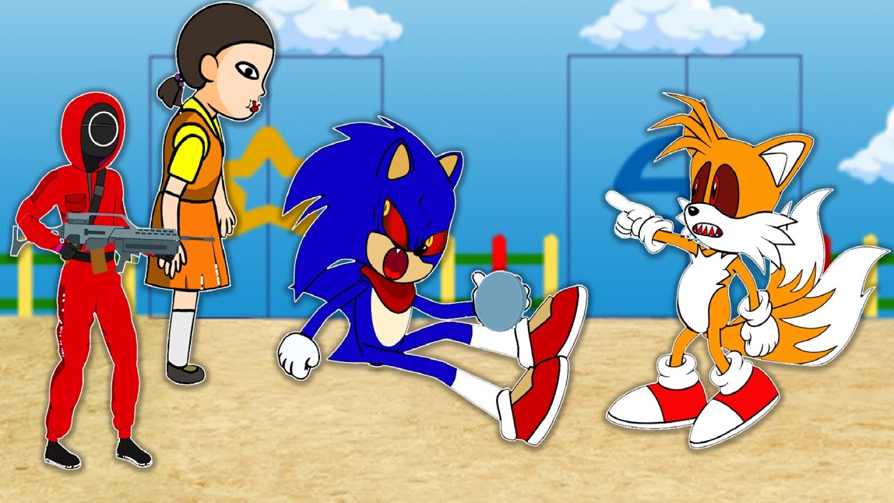 Sonic Squid Game - Sonic exe vs Tails exe vs Amy exe, blaze the cat   Animation sonic 2022 -  Kim100