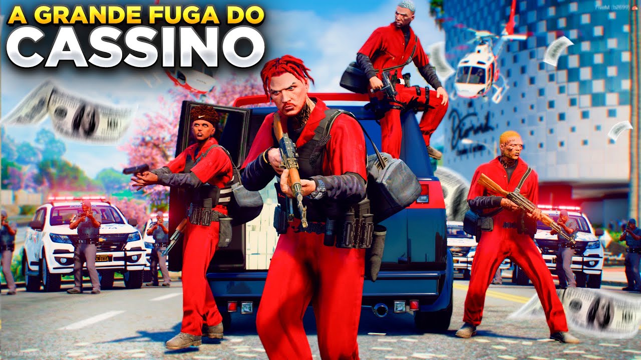 GTA V: VIDA DO CRIME | A FUGA MAIS INSANA, HORA DE LEVAR TODA A GRANA DO CASSINO PRA FAVELA!🔫💸 |#66