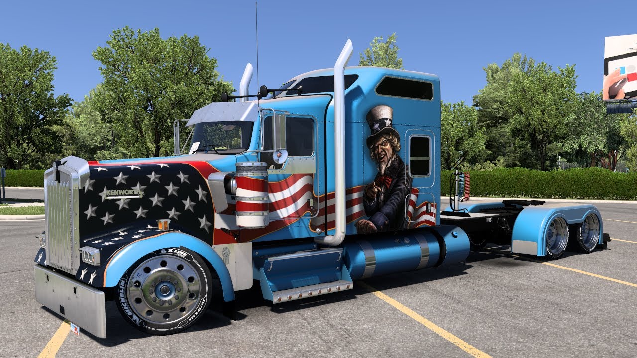 American Truck Simulator / Kenworth W900 Long and Lowered Part 64 / Let's Play