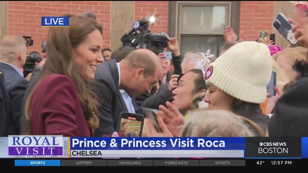 Prince and Princess of Wales meet the crowd in Chelsea