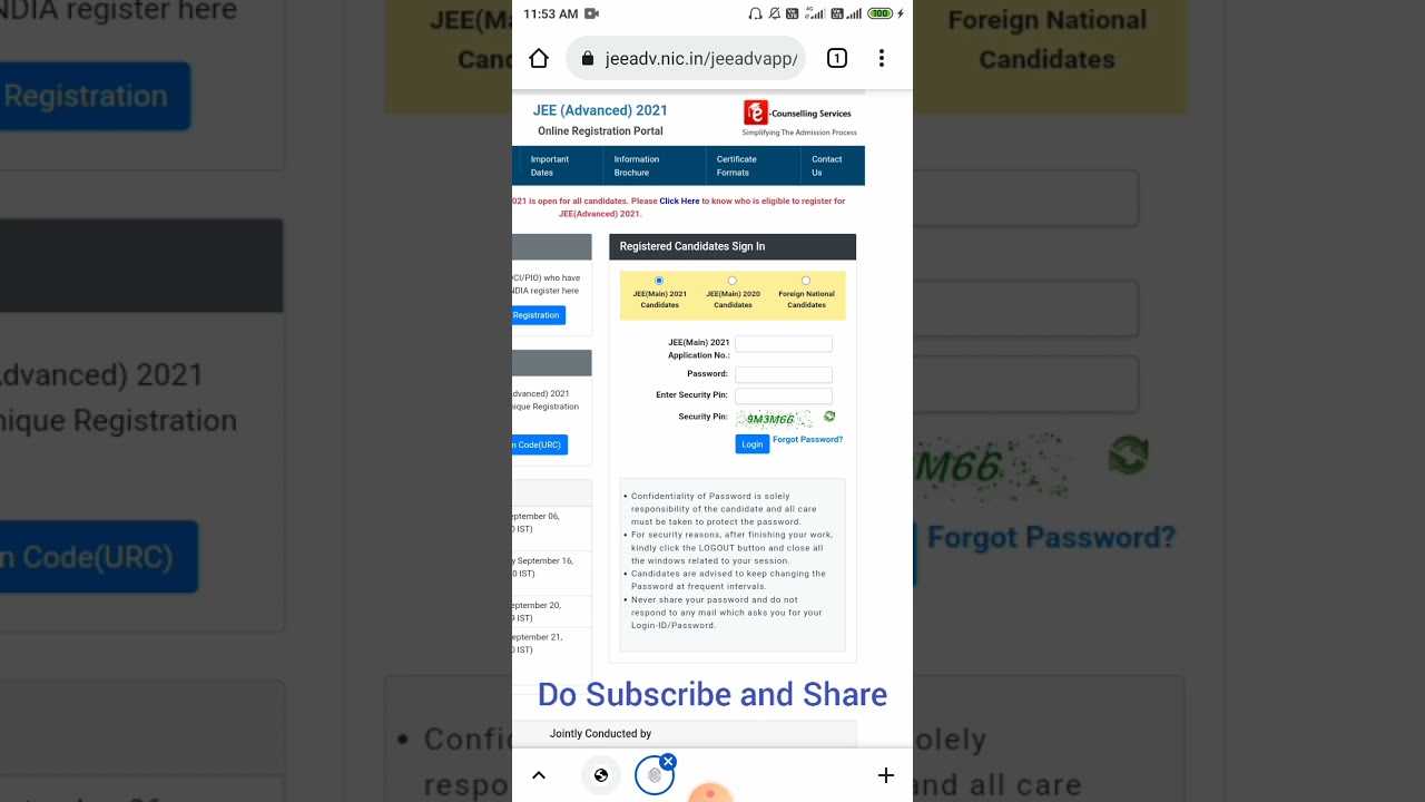 Jee Advance Application form Step by Step 2021 | Application form of advance 2021 fill step by step
