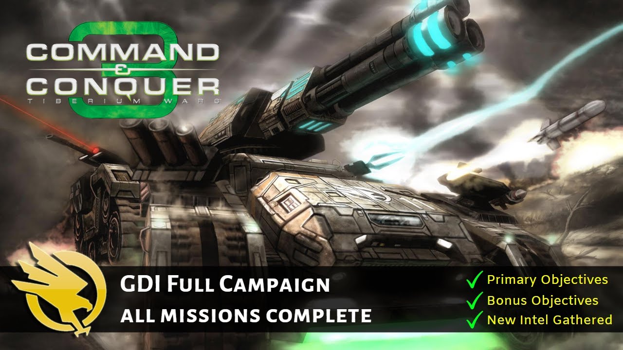 C&C 3: Tiberium Wars - GDI Full Campaign All Missions Complete Walkthrough Longplay with Good Ending