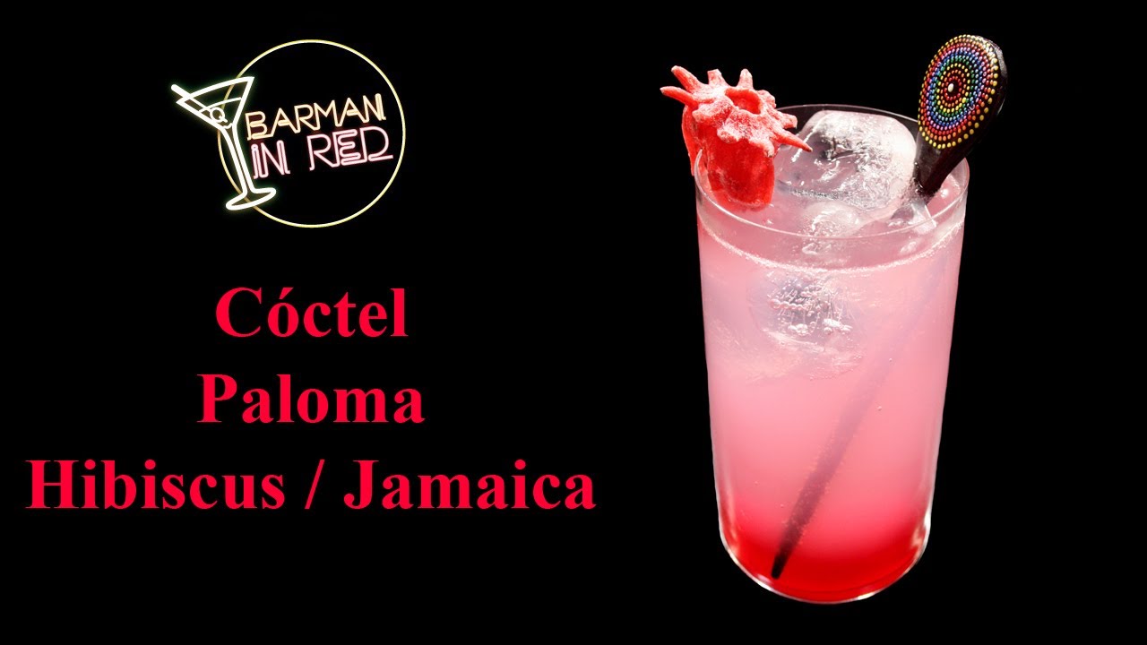 como hacer el CÓCTEL PALOMA DE HIBISCUS 🌺 JAMAICA