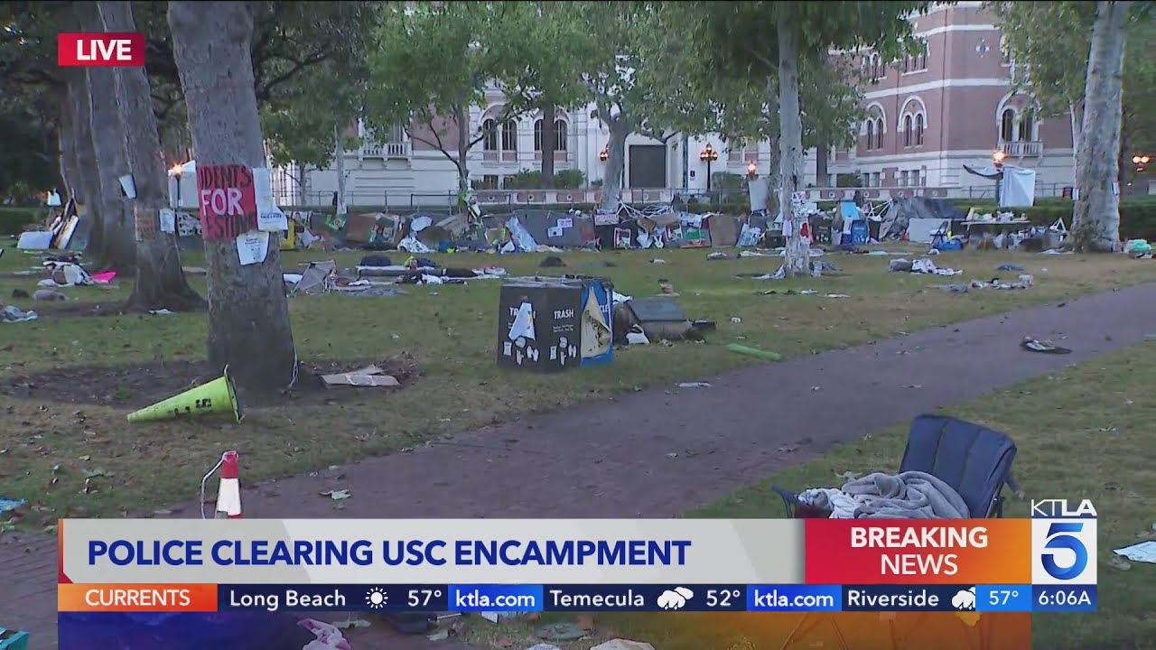Officers clear pro-Palestinian protest encampment at USC
