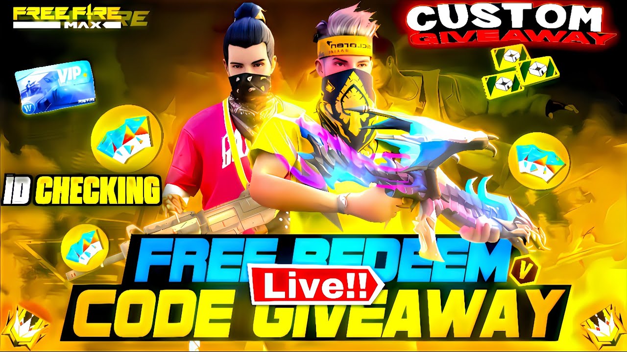 🔥 LIVE UID CHECKING 😱 FREE FIRE | REDEEM CODE 💎 DIOMOND GIVEAWAY 🎁 CUSTOM LIVE #freefirelive #fflive