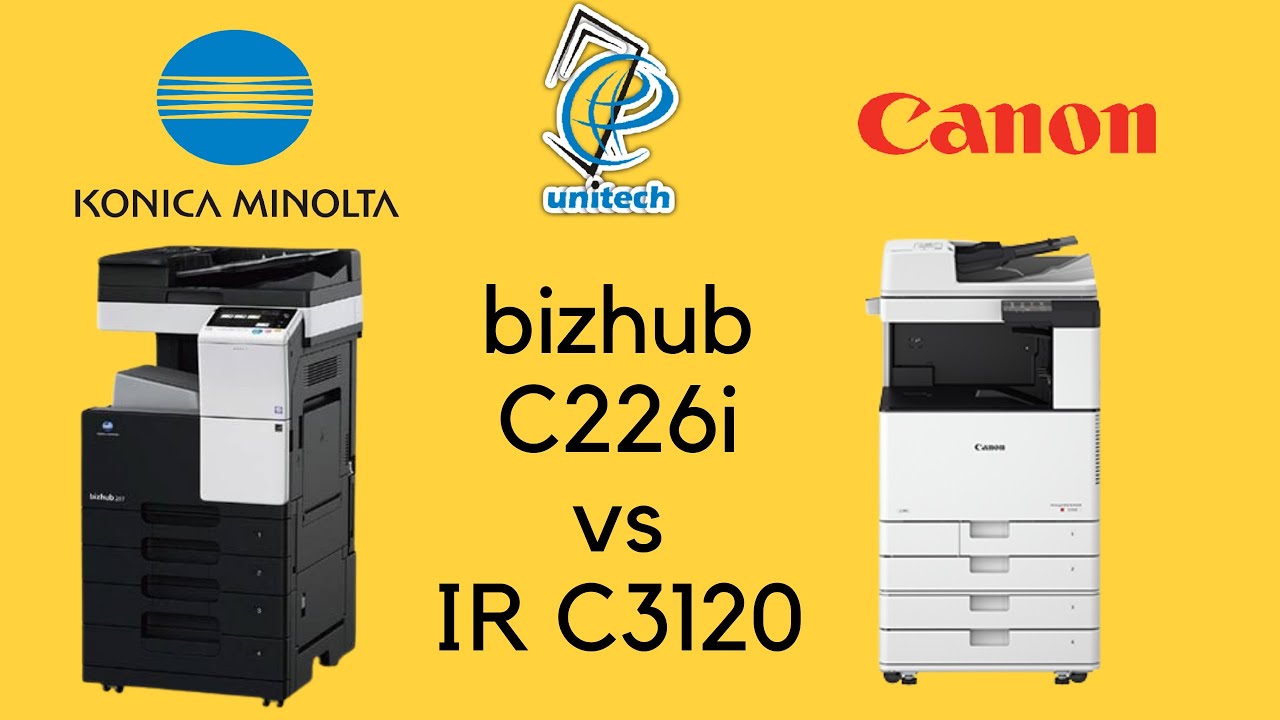 Canon IRC 3120 Vs Konica Minolta C226i comparison|Canon IRC 3120| Konica Minolta C226i #canon #xerox
