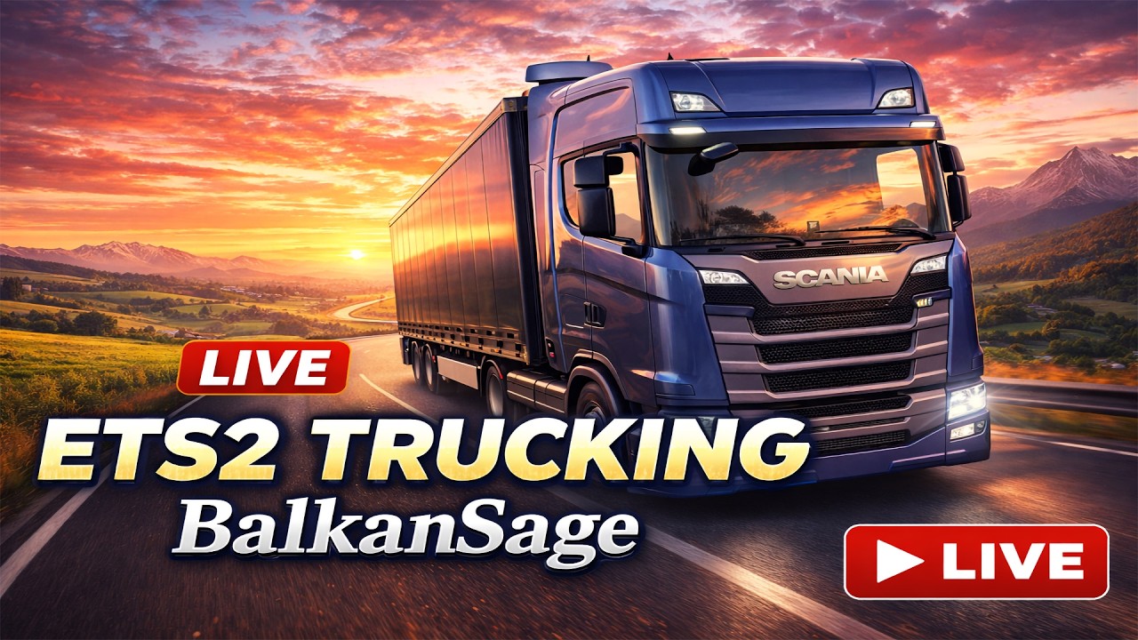 SnowyMoon Drive in Europe ❄️ | ETS2 Realistic Trucking Live