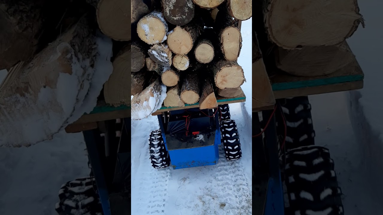 Hauling wood with the multi machine / rc snow blower