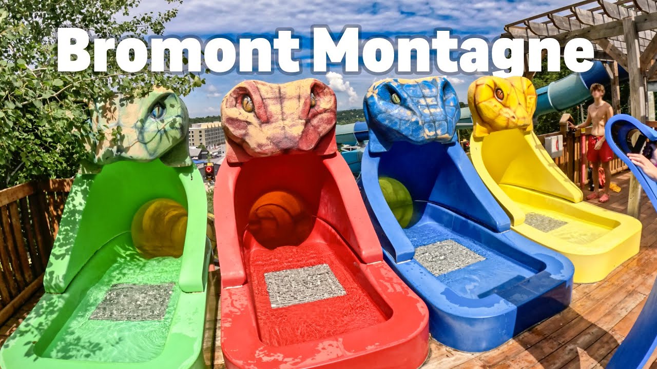 All Big Water Slides at Bromont Montagne Water Park in Quebec POV