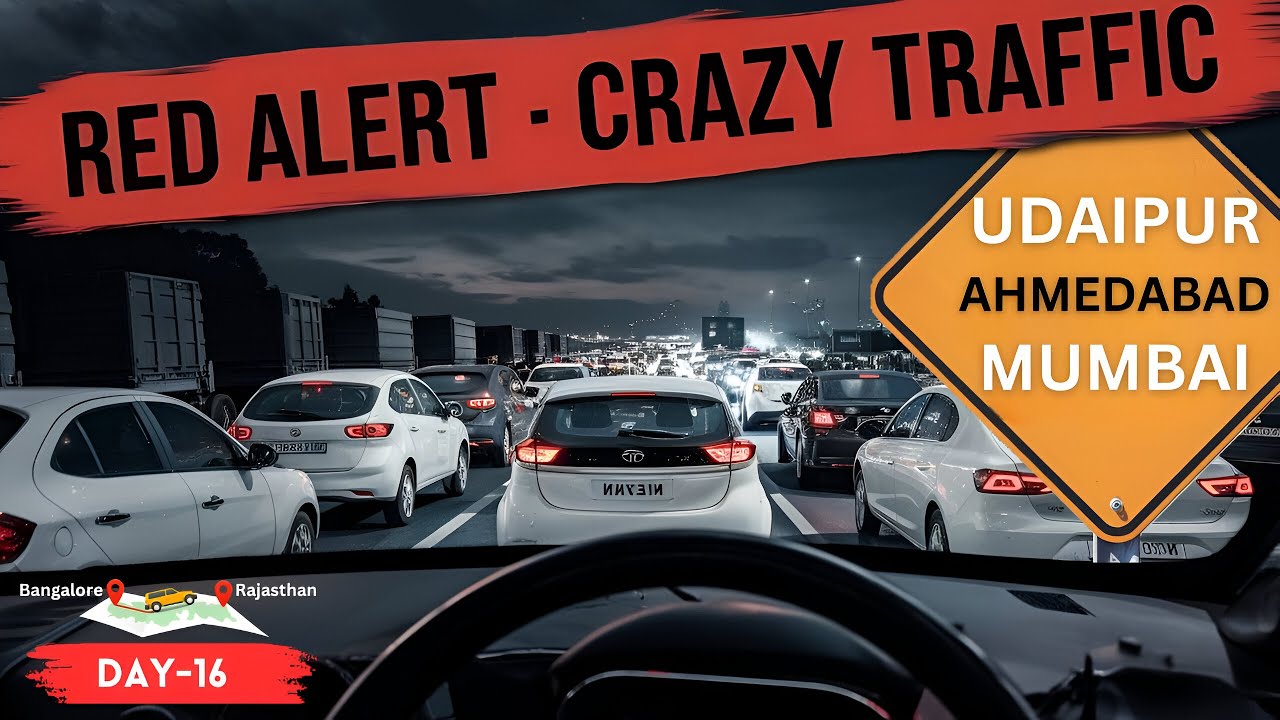 CRAZY Traffic Nightmares on Udaipur to Mumbai Road Trip via Ahmedabad! Rajasthan Road Trip!