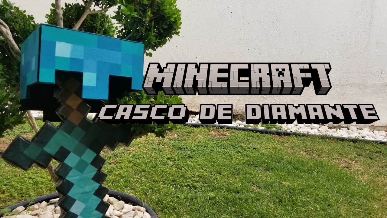 ¡¡CÓMO HACER EL CASCO DE DIAMANTE DE MINECRAFT DE CARTÓN!! | AAIRONP