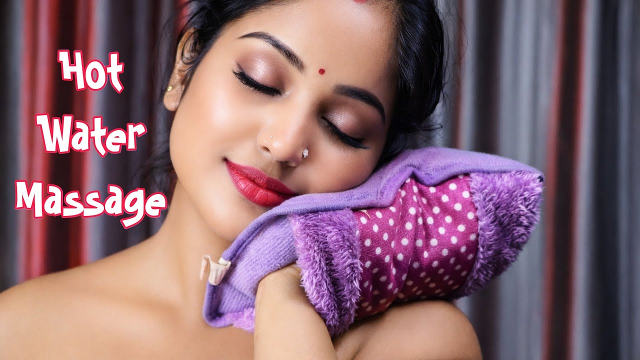 Hot Water Massage Therapy For Pain Relief | Women Shoulder Massage With Oil | Moral Of ASMR