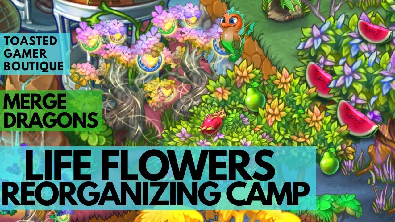 Merge Dragons Life Flowers How To Get Them • Organizing Life Flower Farm ☆☆☆