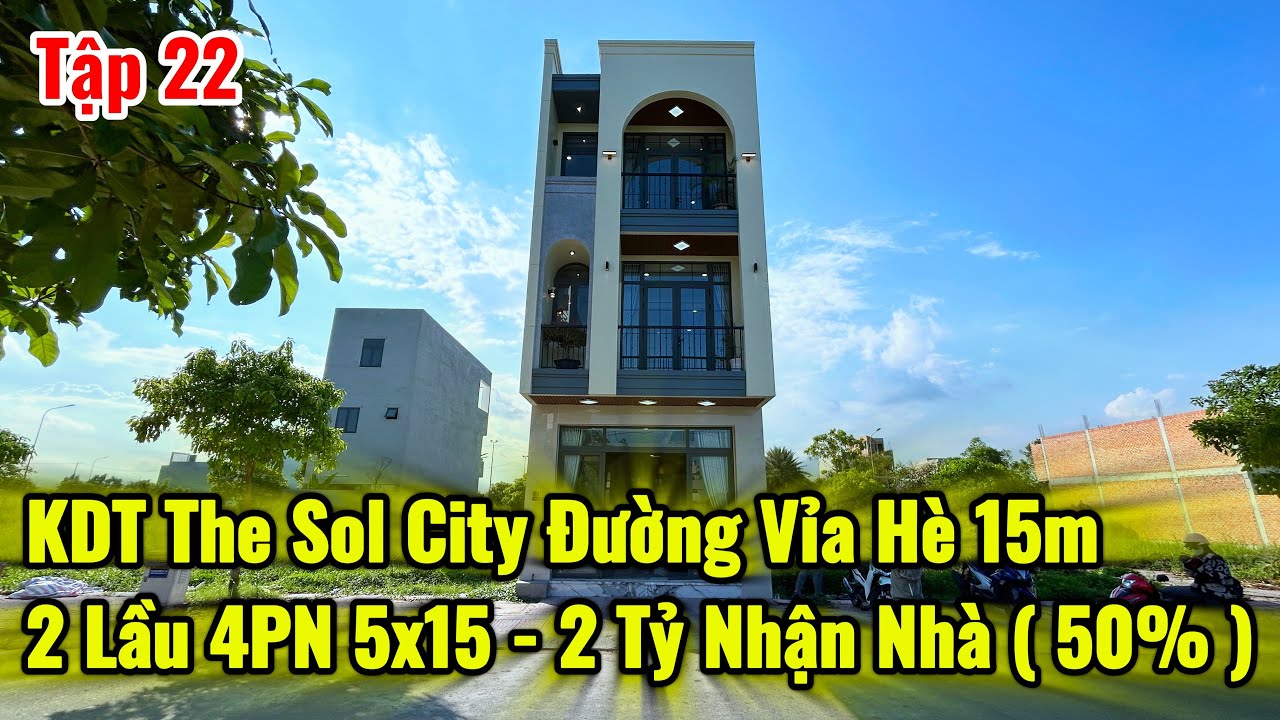 KDT The Sol City Đường Vỉa Hè 15m Ngay Chợ Hưng Long Bình Chánh , 2 Lầu 4PN 5x15 | Thành Công