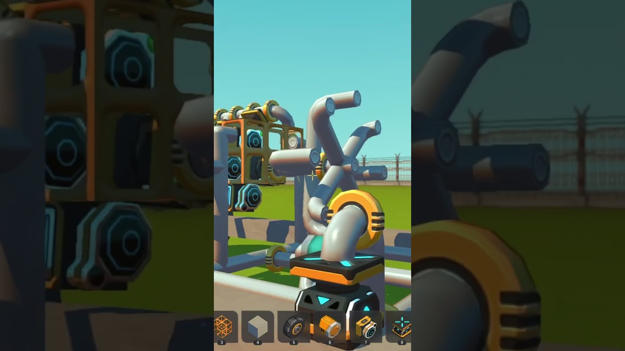 V8 Powered Piston Car with Gearing and Clutch in Scrap Mechanic #scrapmechanic #shorts #pistons