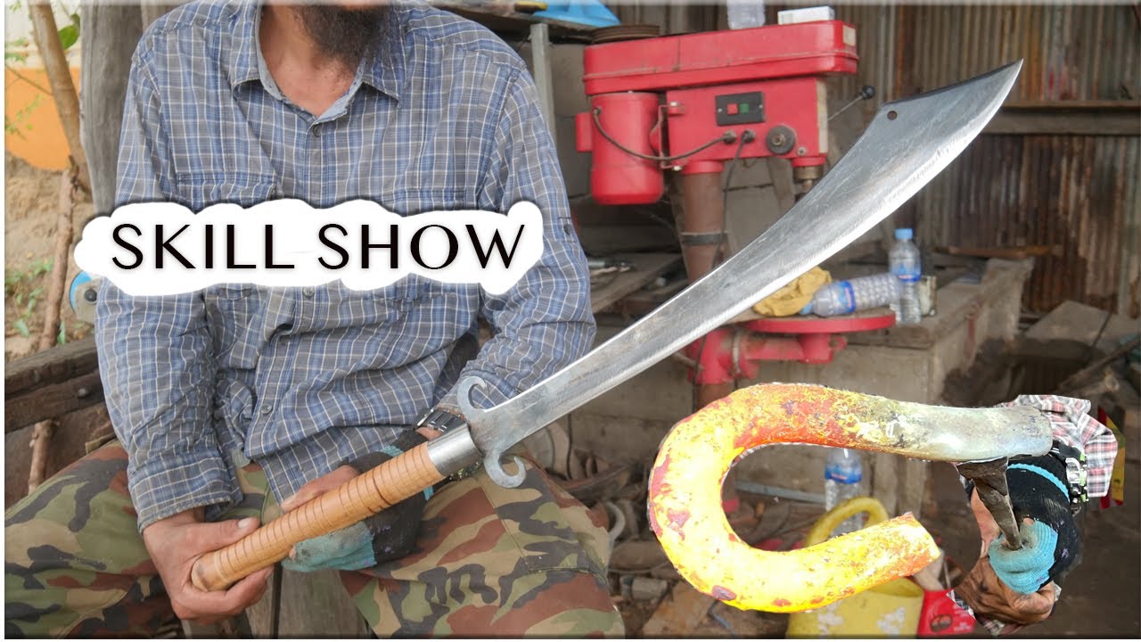 Forging A Quality Sword From High Carbon Round Steel Bar