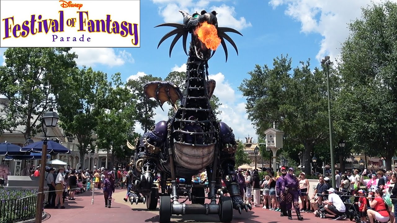 Disney Festival of Fantasy Parade - Magic Kingdom (Liberty Square) - Maleficent Fire Returns 5/18/23