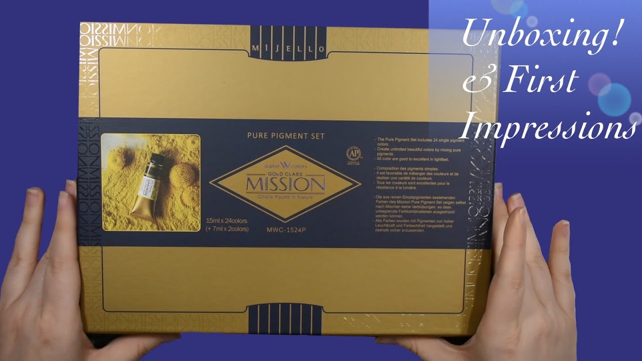 Mission Gold Pure Pigment Watercolor Set UNBOXING & Swatches