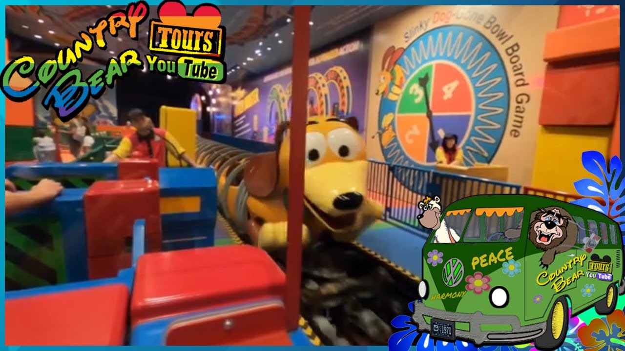 NEW Slinky Dog Dash (On-Ride) Toy Story Land at Hollywood Studios - Disney World - 2021 - Nighttime