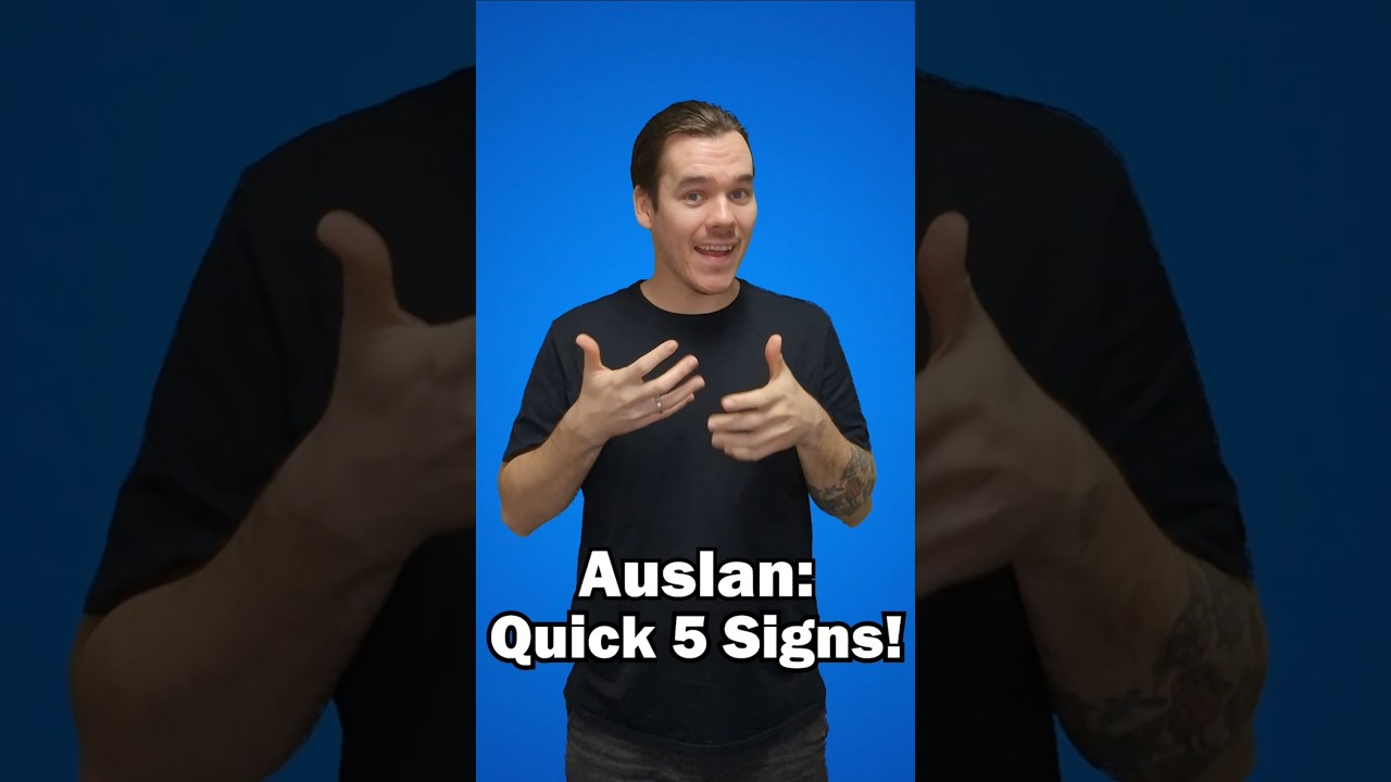 Auslan: 5 quick signs #auslan #signlanguage #communication #education