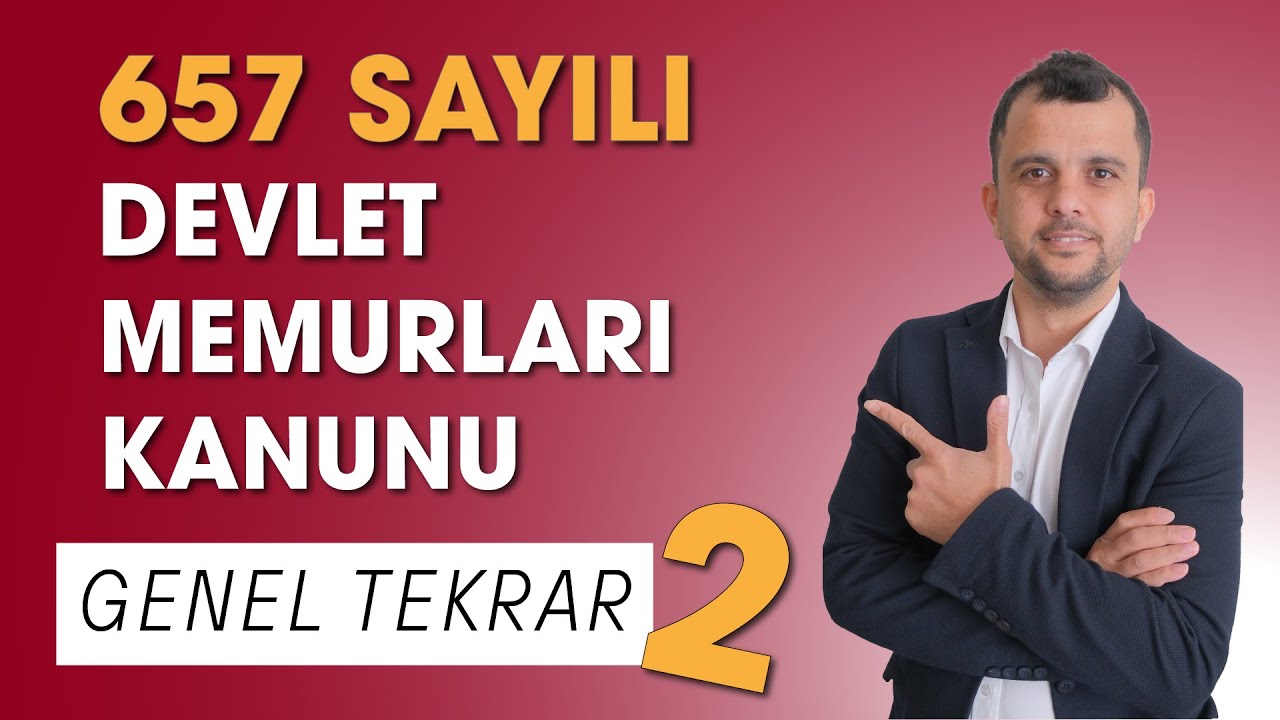 657 Sayılı Devlet Memurları Kanunu - 2| Genel Tekrar - Soru Odaklı Anlatım #hukuköğretir