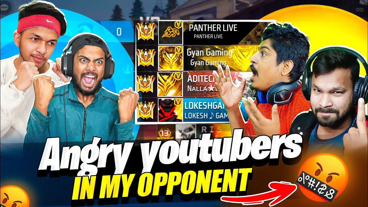 Angry Youtubers In My Opponent Last Zone 45 Alive Challenge Gone Wrong - Garena Free Fire India