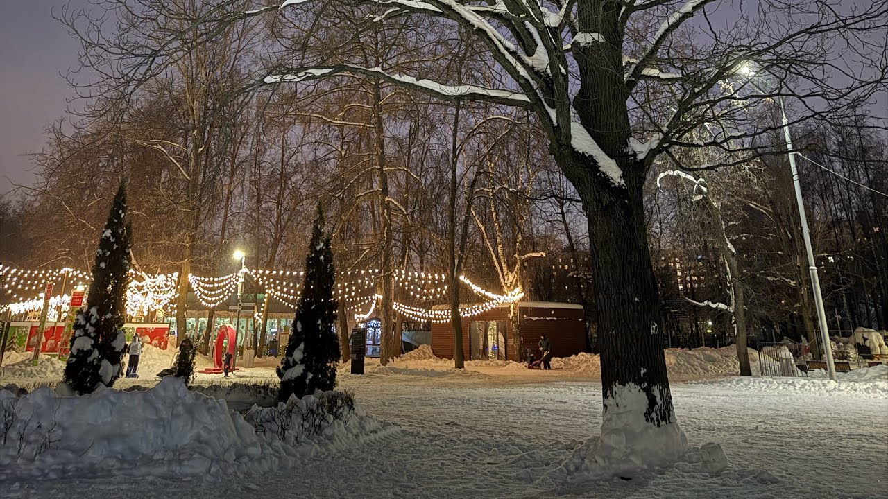 Снег как в сказке. Парк Москвы