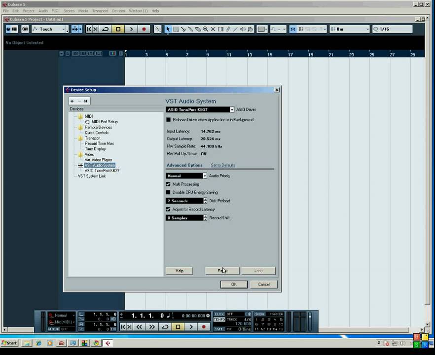 Setting Up POD Studio KB37 in Cubase 5