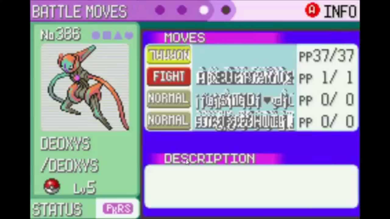 Pokemon Emerald Glitch - Obtain ANY Pokemon (Deoxys hatching shown) (Glitzer Popping)