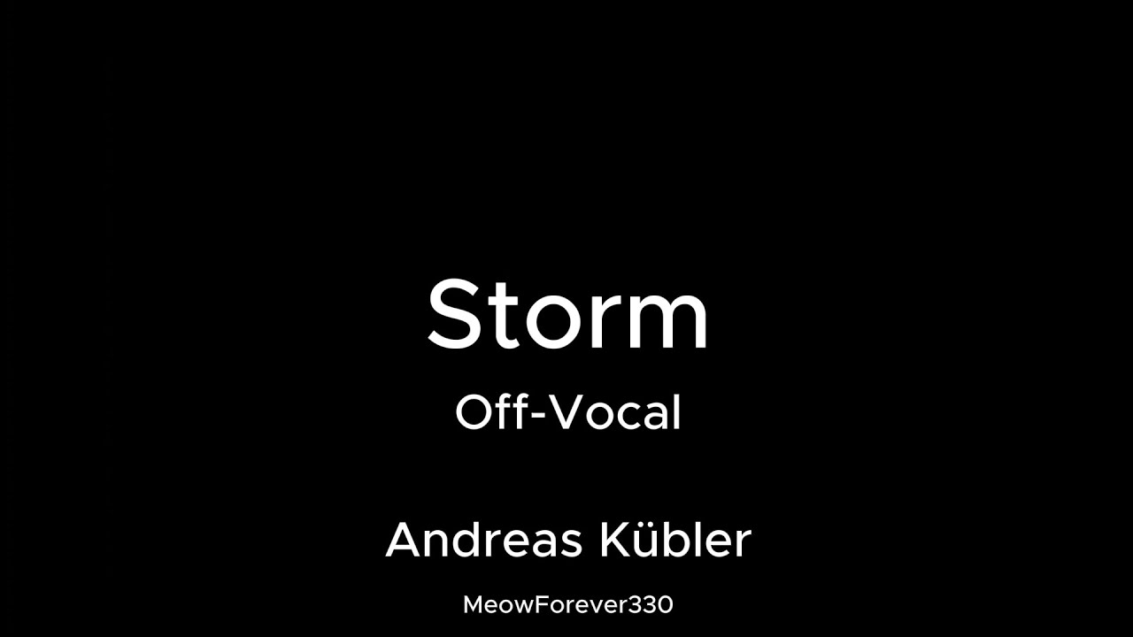 Andreas Kübler - Storm Karaoke 【Off-Vocal】