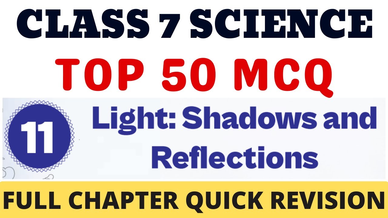Best MCQ Class 7 Light - Shadows and Reflections | Curiosity Class 7 MCQs