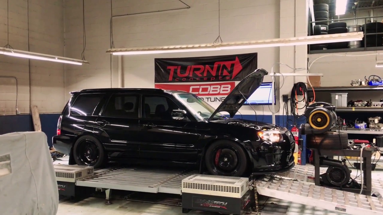 Big turbo Forester XT dyno, 370whp - FP Green HTZ